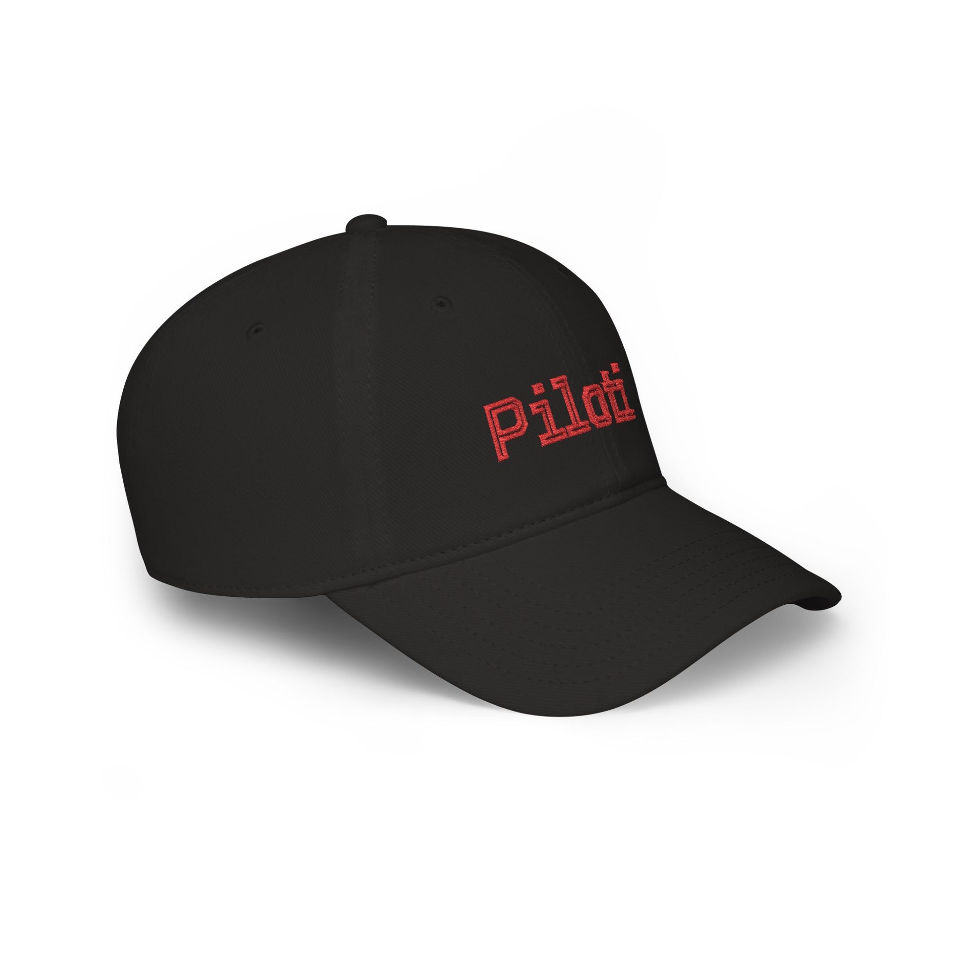 Piloti Baseball Cap Embroidered with Red Printify