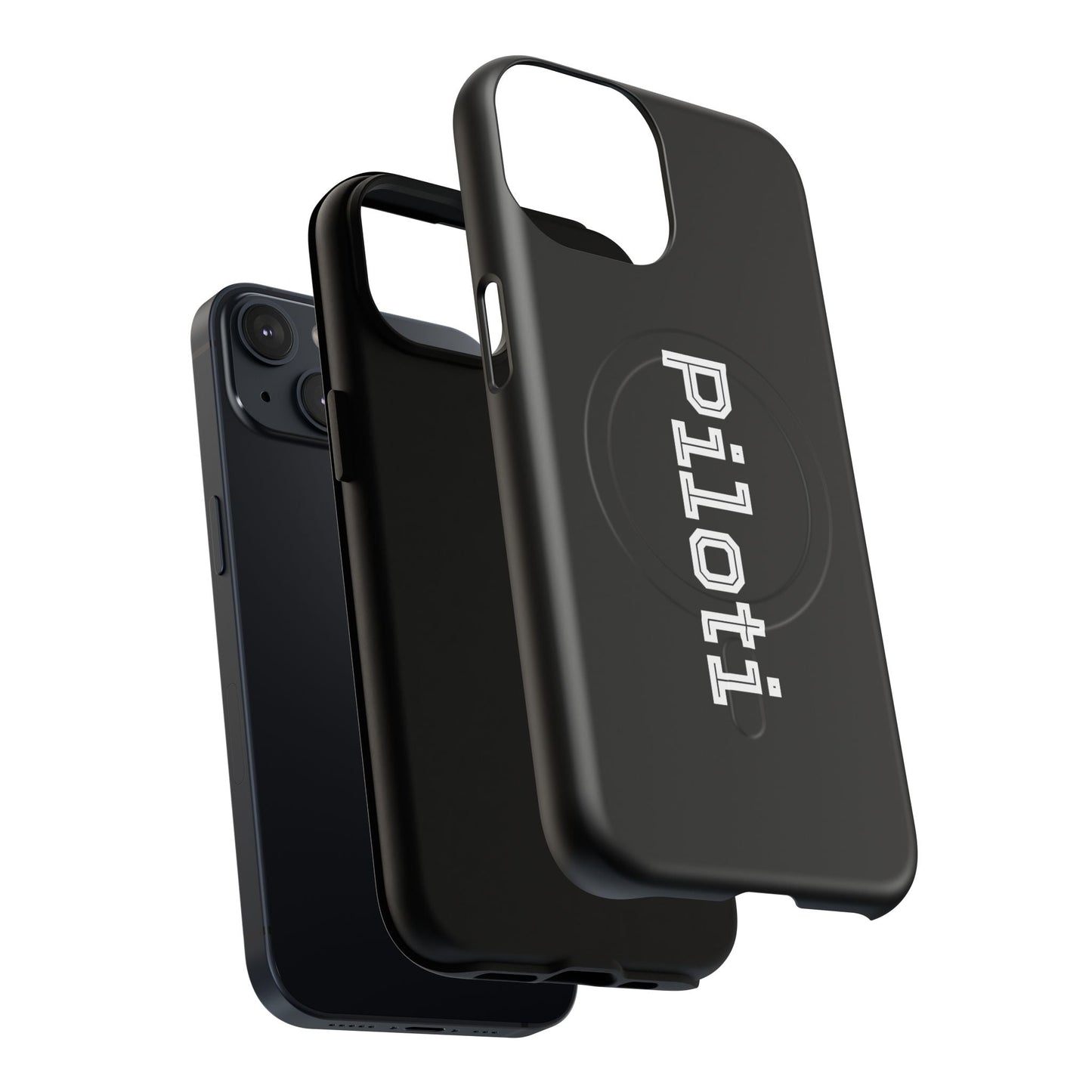 Tough Magnetic iPhone Cases Piloti in black Printify