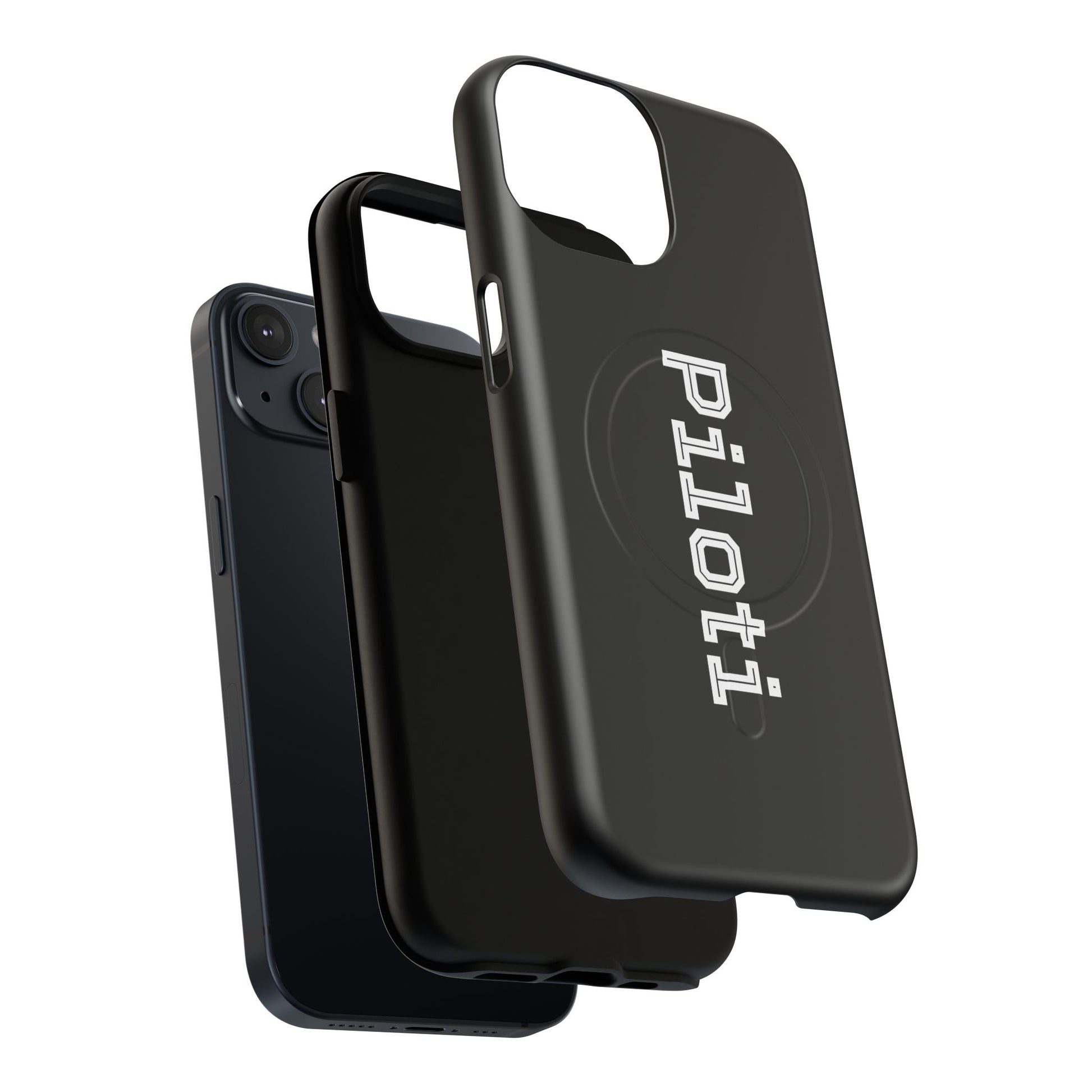Tough Magnetic iPhone Cases Piloti in black Printify