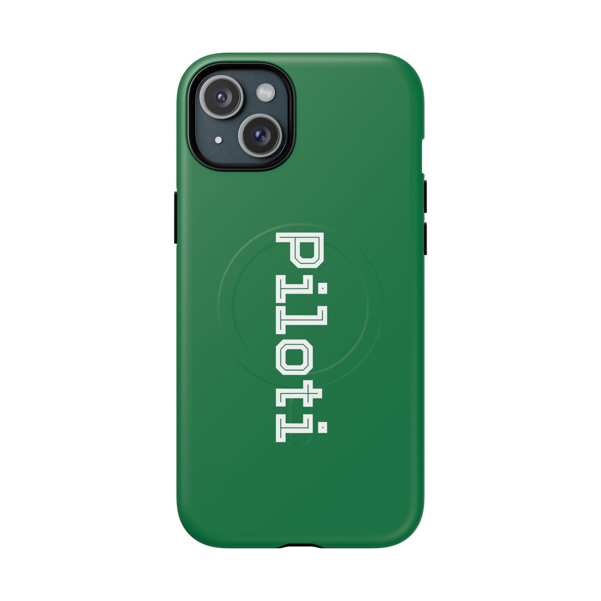 Tough Magnetic iPhone Cases Piloti in dark green Printify