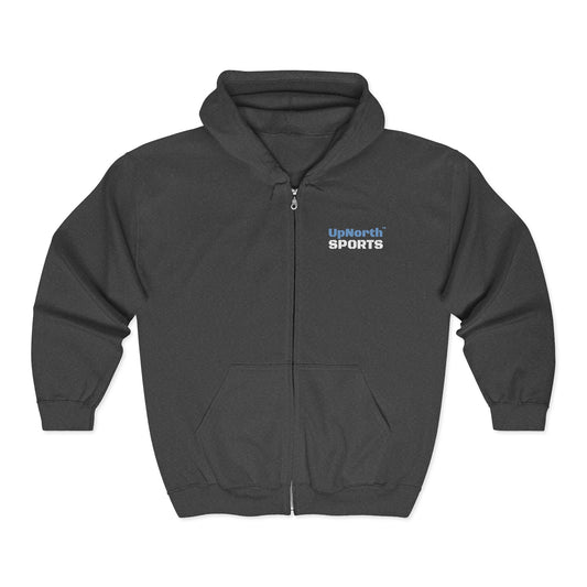 UpNorth Sports Heather Full Zip Hoodie frontside - UpNorth SPORTS