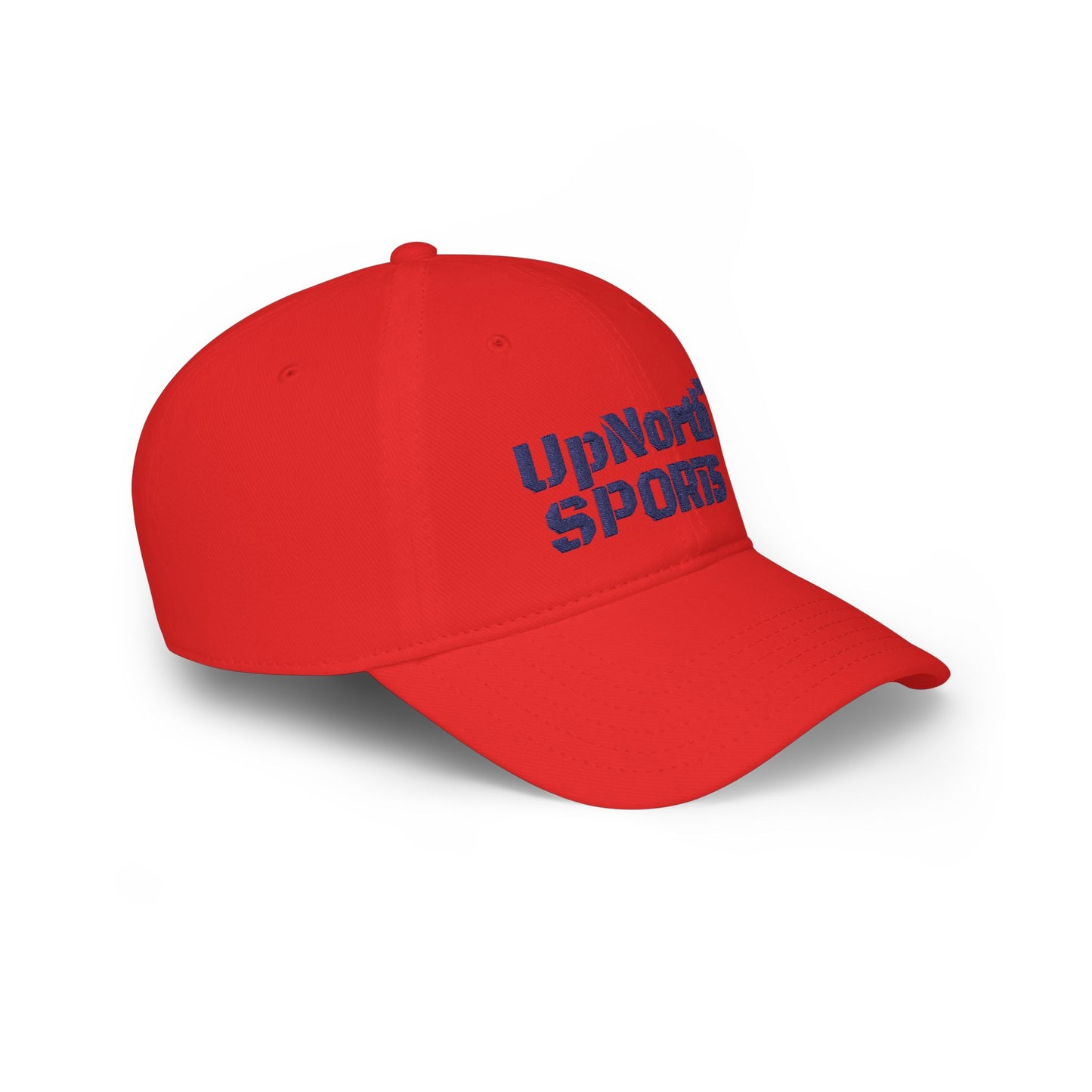 Red UpNorth Sports Navy Baseball Cap right side - UpNorth SPORTS