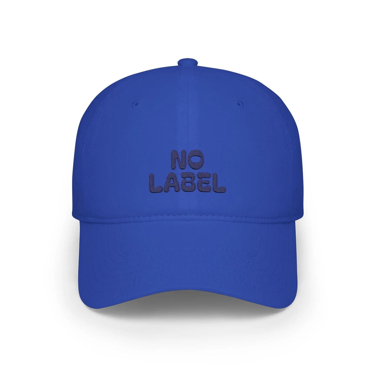 No Label Baseball Cap Navy Embroidery