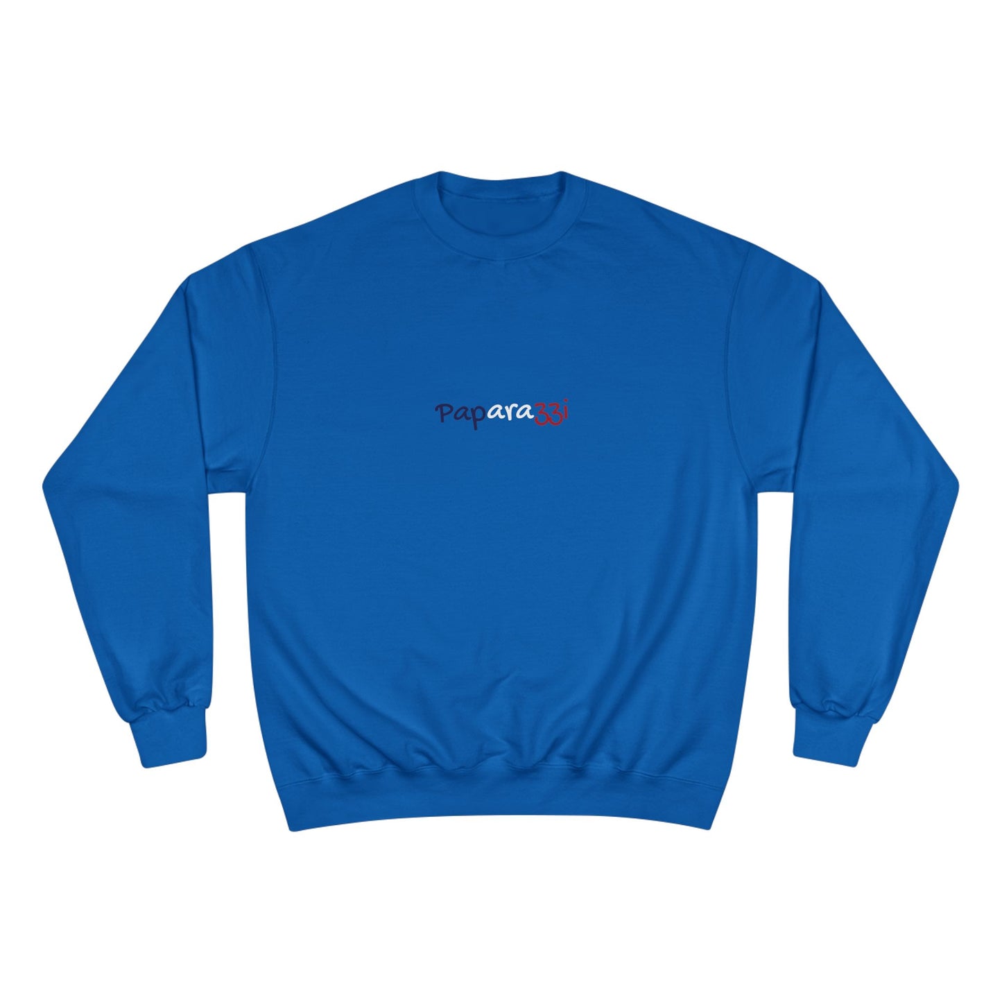 White Royal Gold Paparazzi Champion Sweatshirt Printify