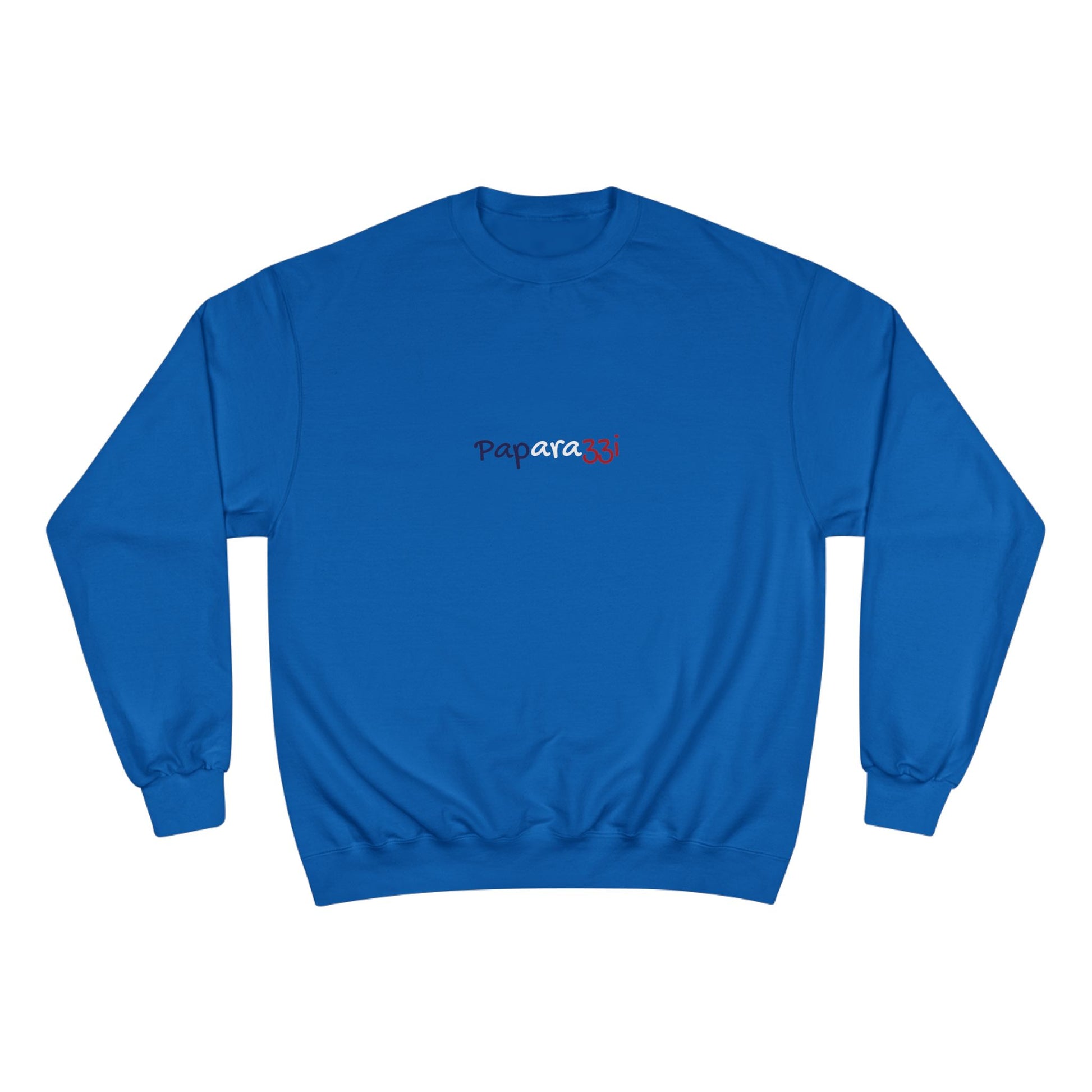 White Royal Gold Paparazzi Champion Sweatshirt Printify