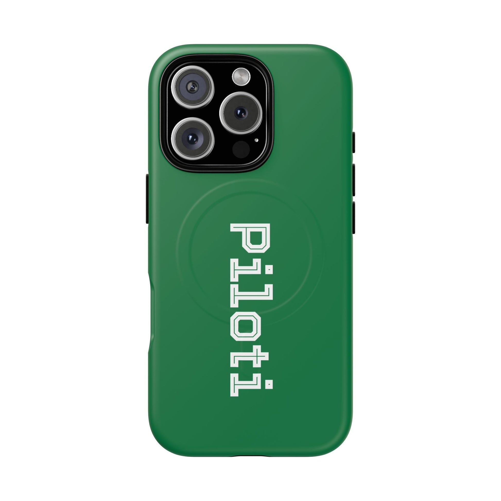 Tough Magnetic iPhone Cases Piloti in dark green Printify