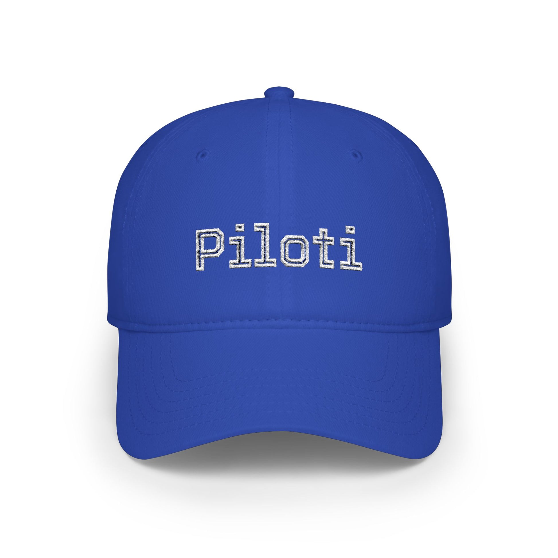 Piloti Baseball Cap Embroidered with White Printify
