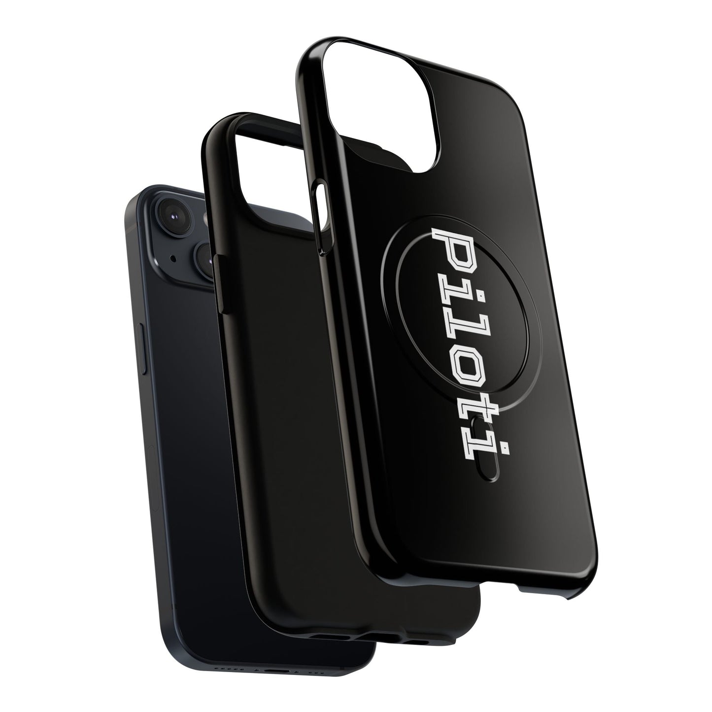 Tough Magnetic iPhone Cases Piloti in black Printify