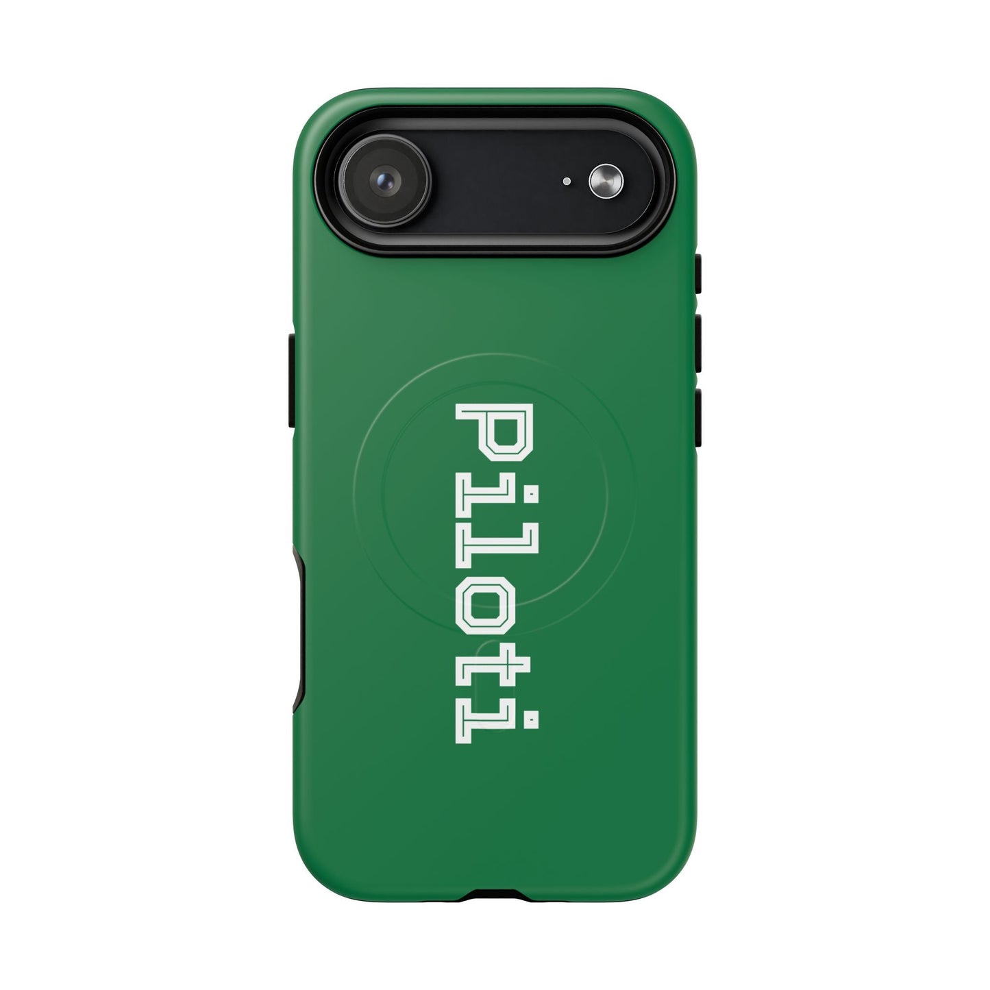 Tough Magnetic iPhone Cases Piloti in dark green Printify