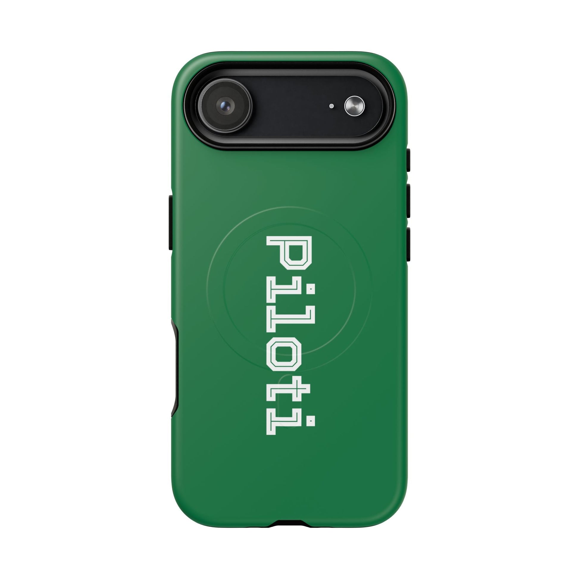 Tough Magnetic iPhone Cases Piloti in dark green Printify