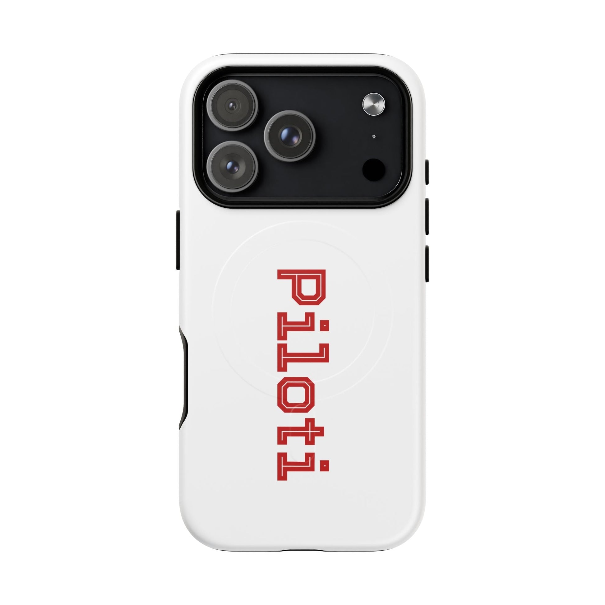 Tough Magnetic iPhone Cases Piloti in white made in matt and gloss finish - UpNorth SPORTS