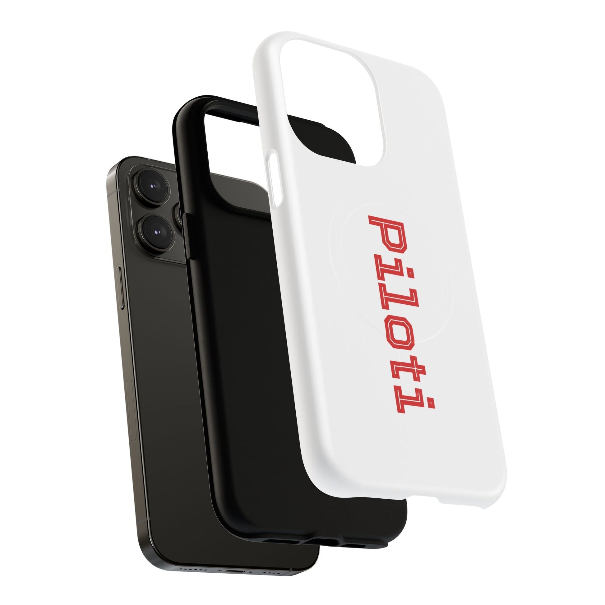 Tough Magnetic iPhone Cases Piloti in white made in matt and gloss finish - UpNorth SPORTS