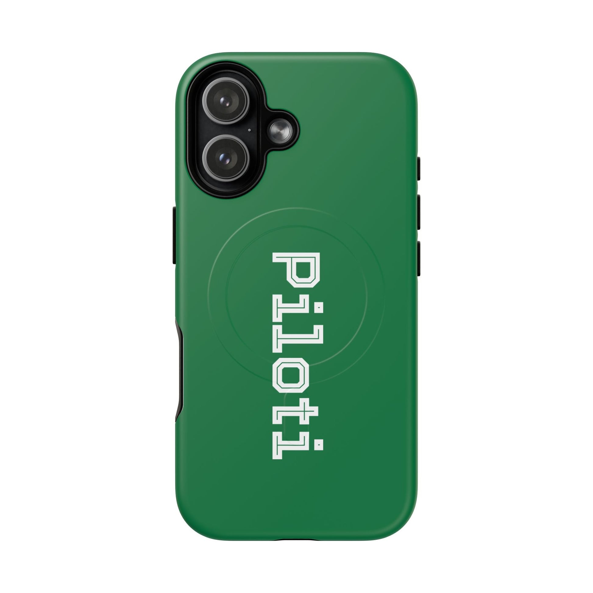 Tough Magnetic iPhone Cases Piloti in dark green Printify