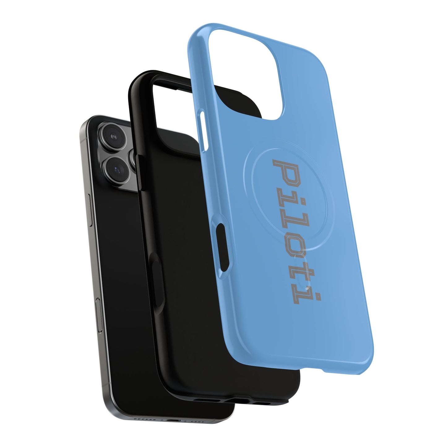 Tough Magnetic iPhone Cases Piloti in skyblue made in matt and gloss finish - UpNorth SPORTS