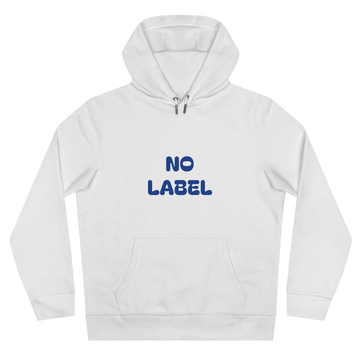 No Label Navy on White Hoodie Printify