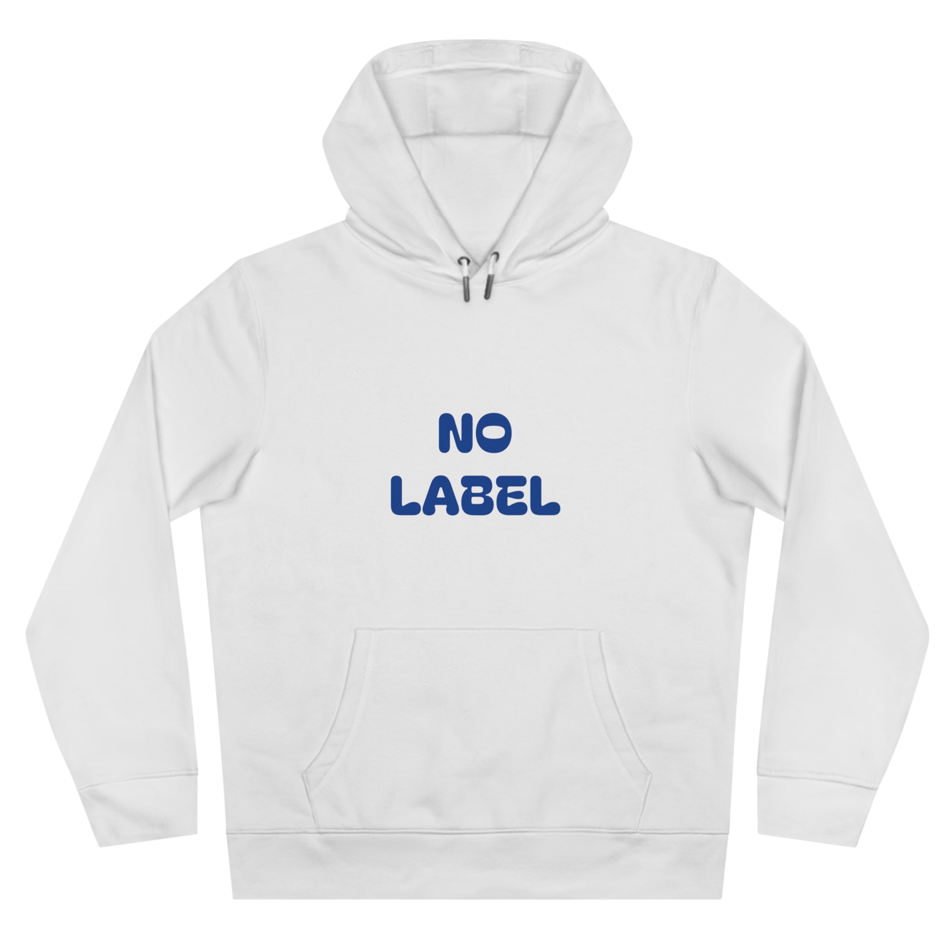 No Label Navy on White Hoodie Printify