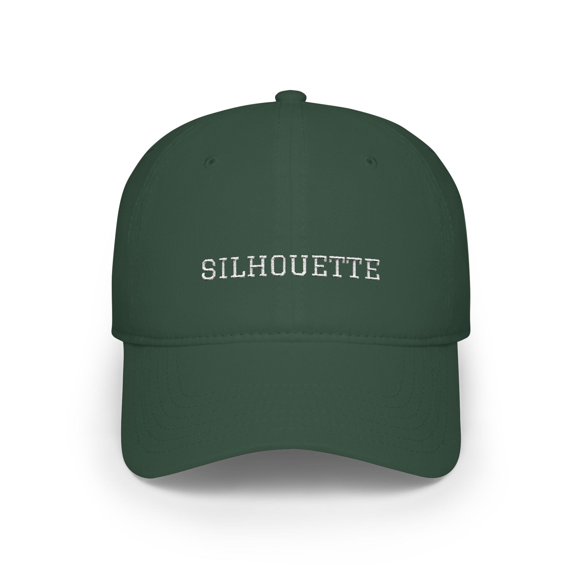 Dark Green Paparazzi Silhouette White Baseball Cap front - Paparazzi Original
