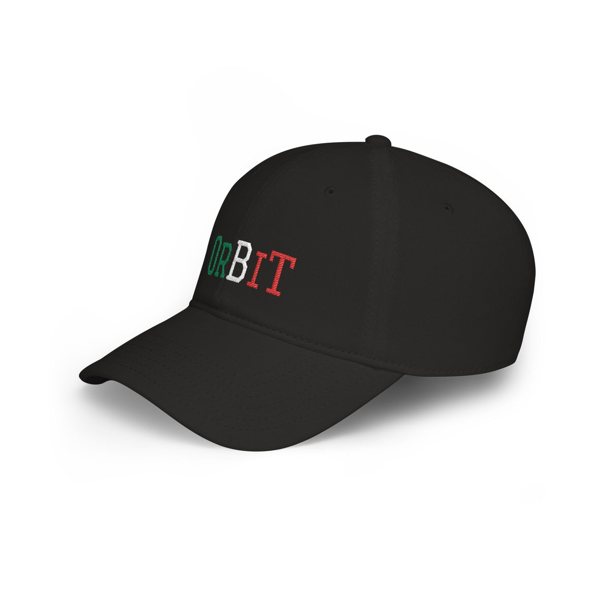 Black Orbit Baseball Cap with tricolore embroidery left side - UpNorth SPORTS