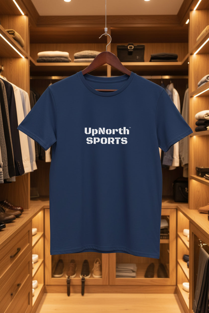 Multiplecolor Whitelabel Unisex Iconic T-Shirt front Navy