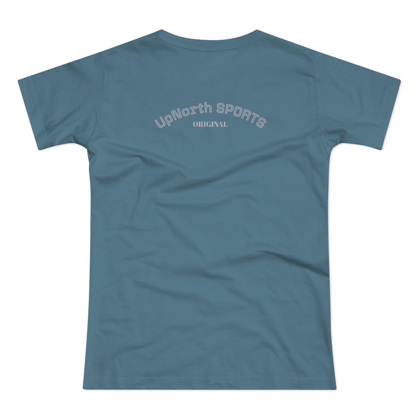 Women T-Shirt stone blue with light grey