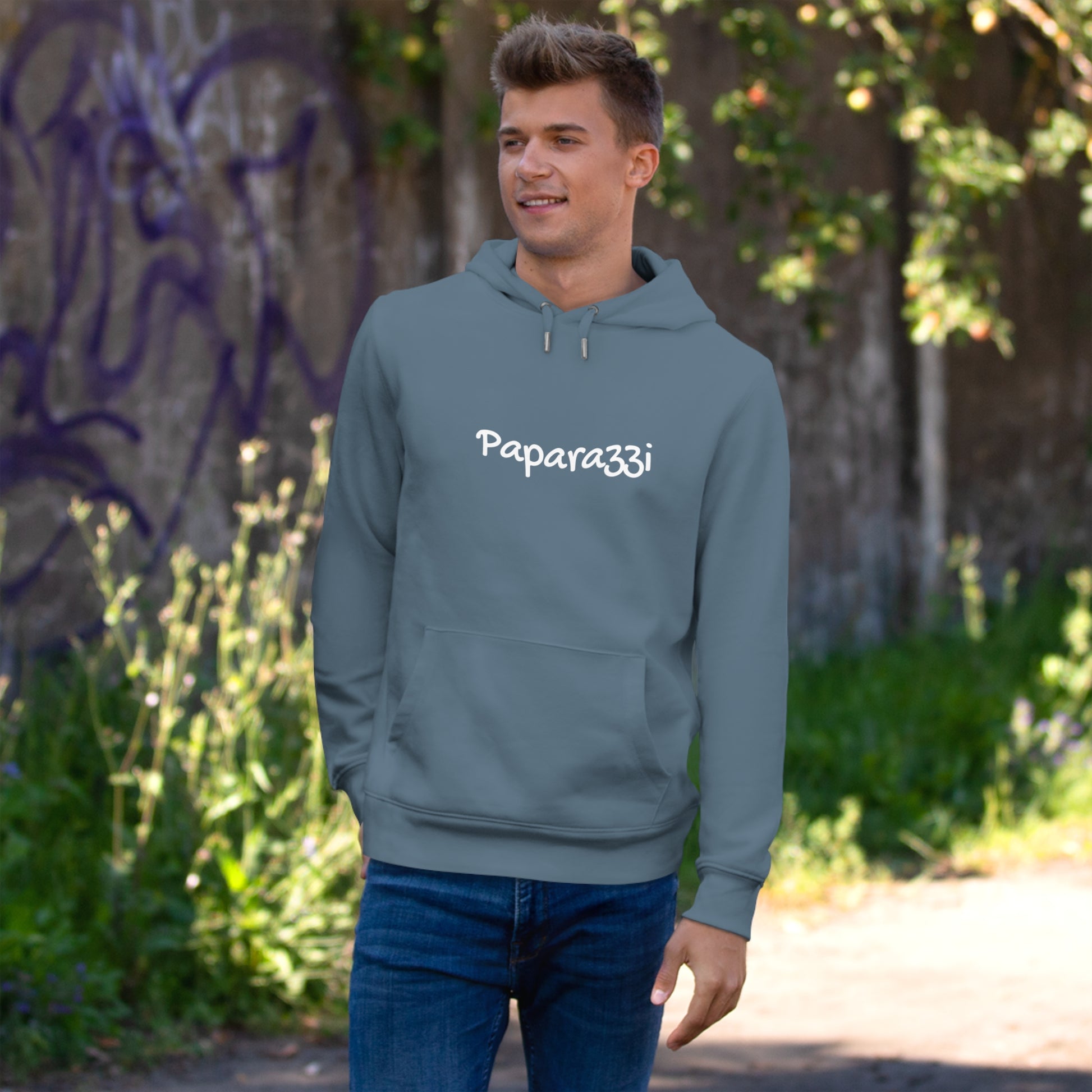 White Paparazzi Nordic blue Hoodie Printify