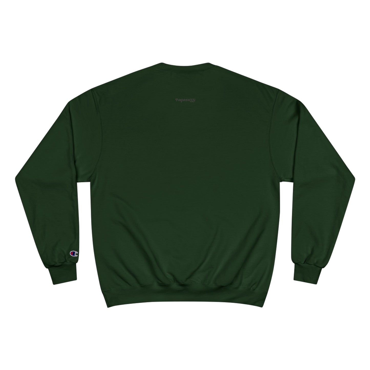 Black Dark Green Paparazzi Champion Sweatshirt Printify