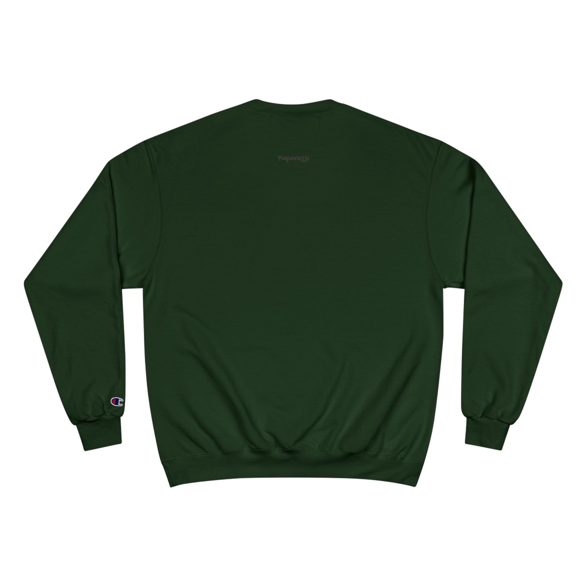 Black Dark Green Paparazzi Champion Sweatshirt Printify