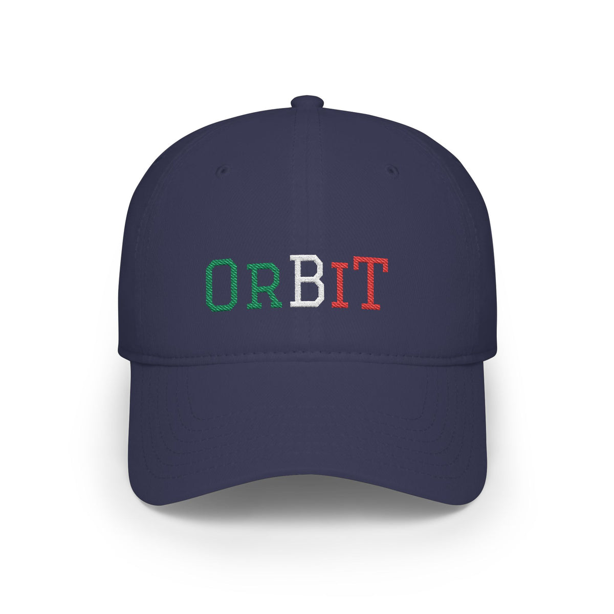 Navy Orbit Baseball Cap with tricolore embroidery front - UpNorth SPORTS