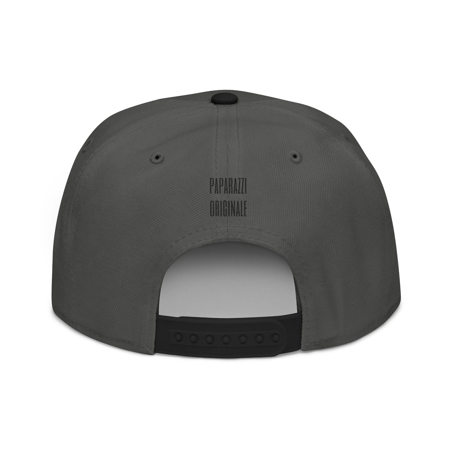Charcoal Paparazzi Black Flat Visor Cap backside - Paparazzi Original