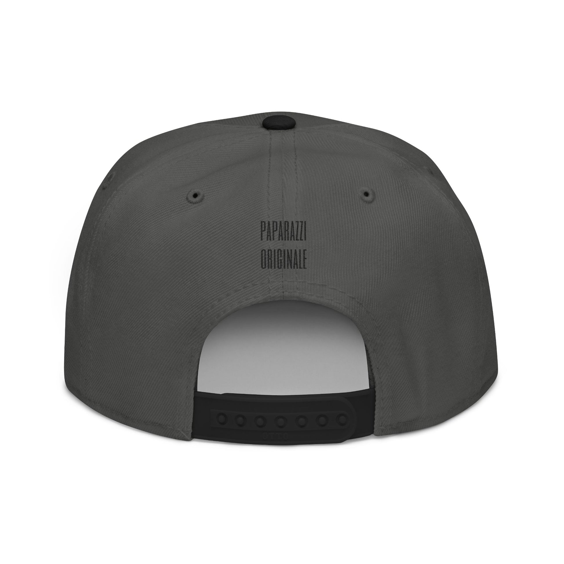 Charcoal Paparazzi Black Flat Visor Cap backside - Paparazzi Original