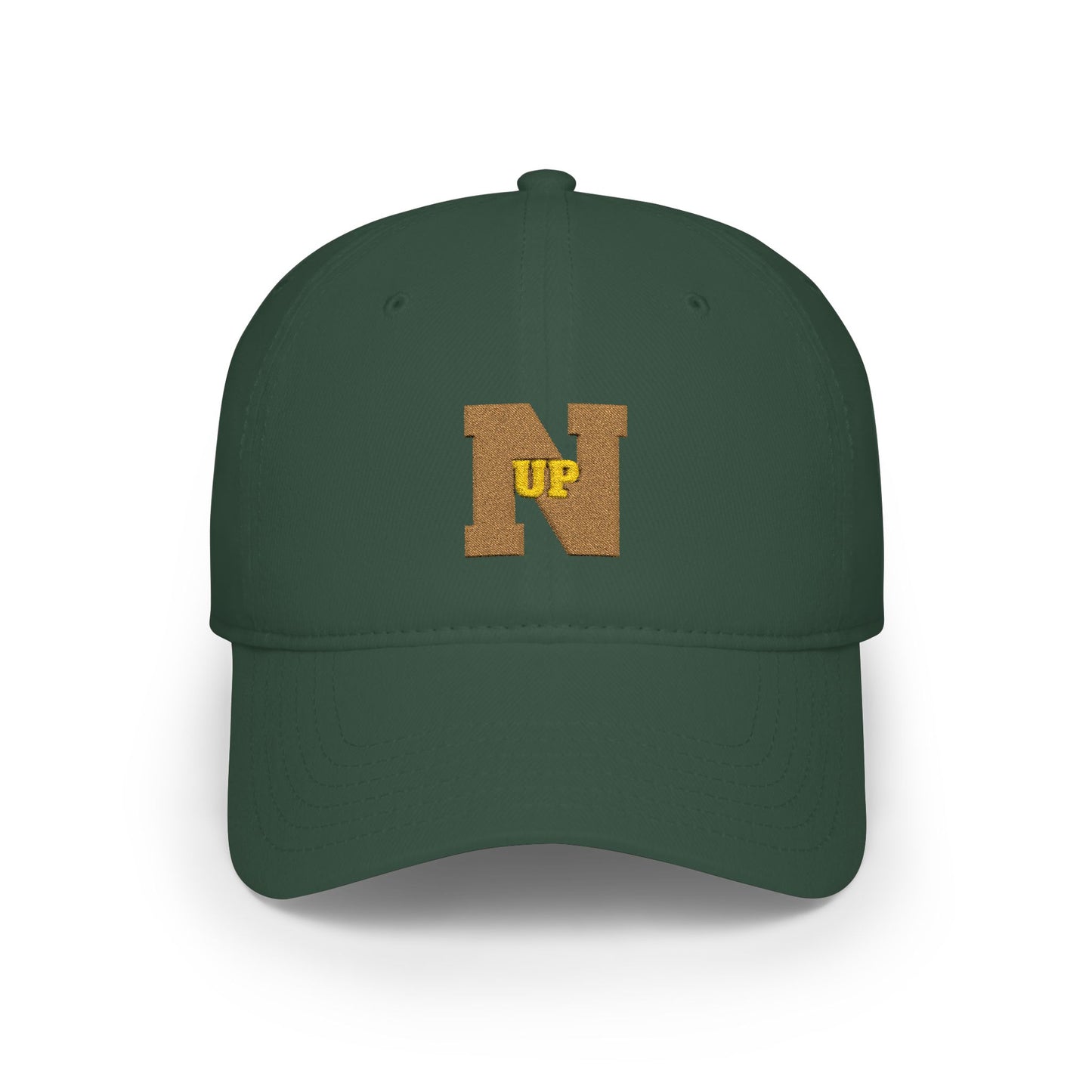 Dark Green Old Gold UpN Baseball Cap frontside - UpNorth SPORTS