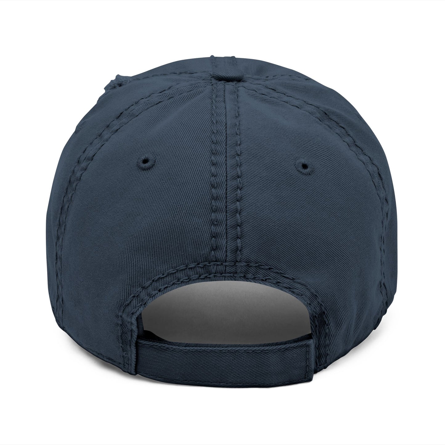 Distressed Baseball Cap Paparazzi Embroidery dark navy with white