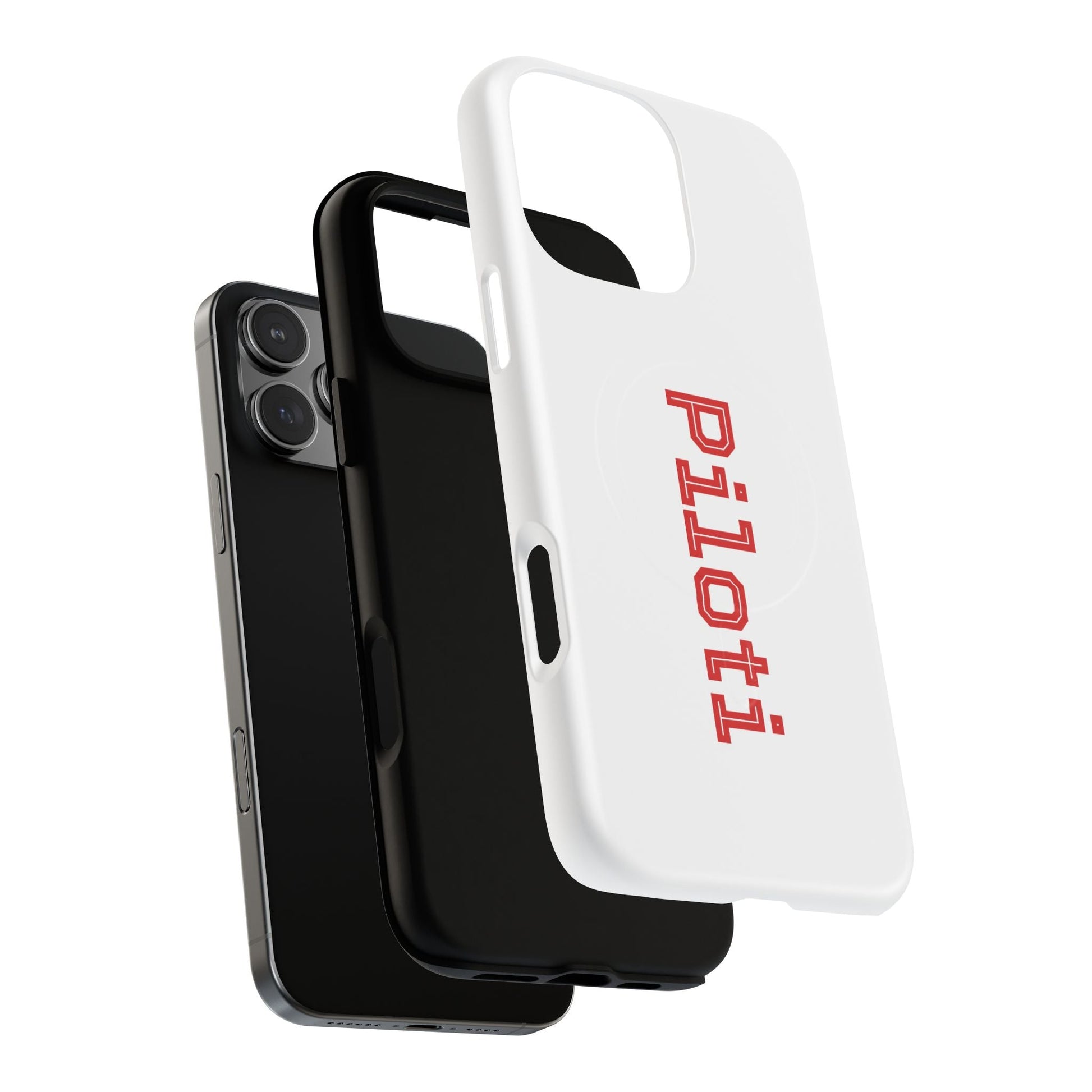 Tough Magnetic iPhone Cases Piloti in white made in matt and gloss finish - UpNorth SPORTS