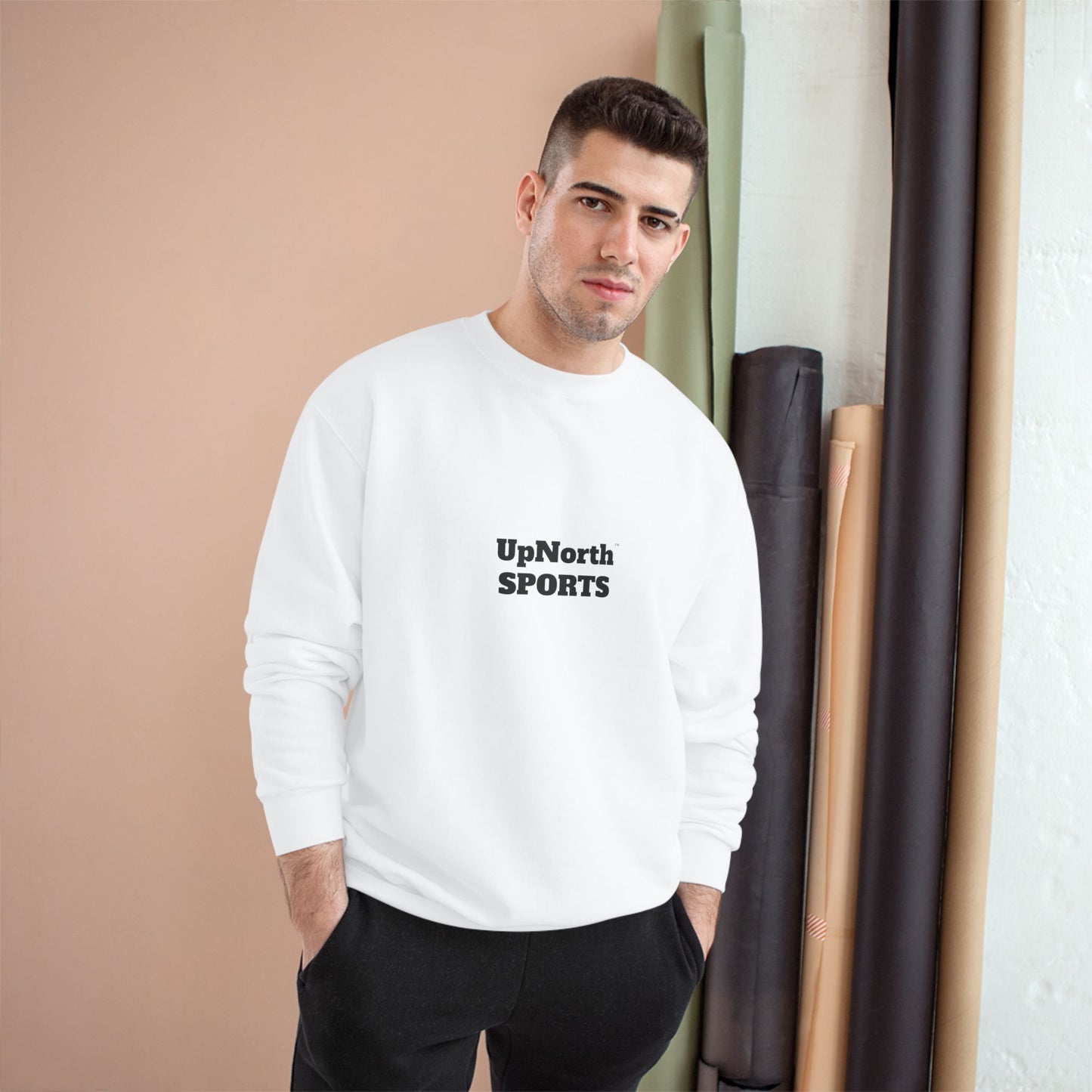 White UpNorth SPORTS Champion Sweatshirt