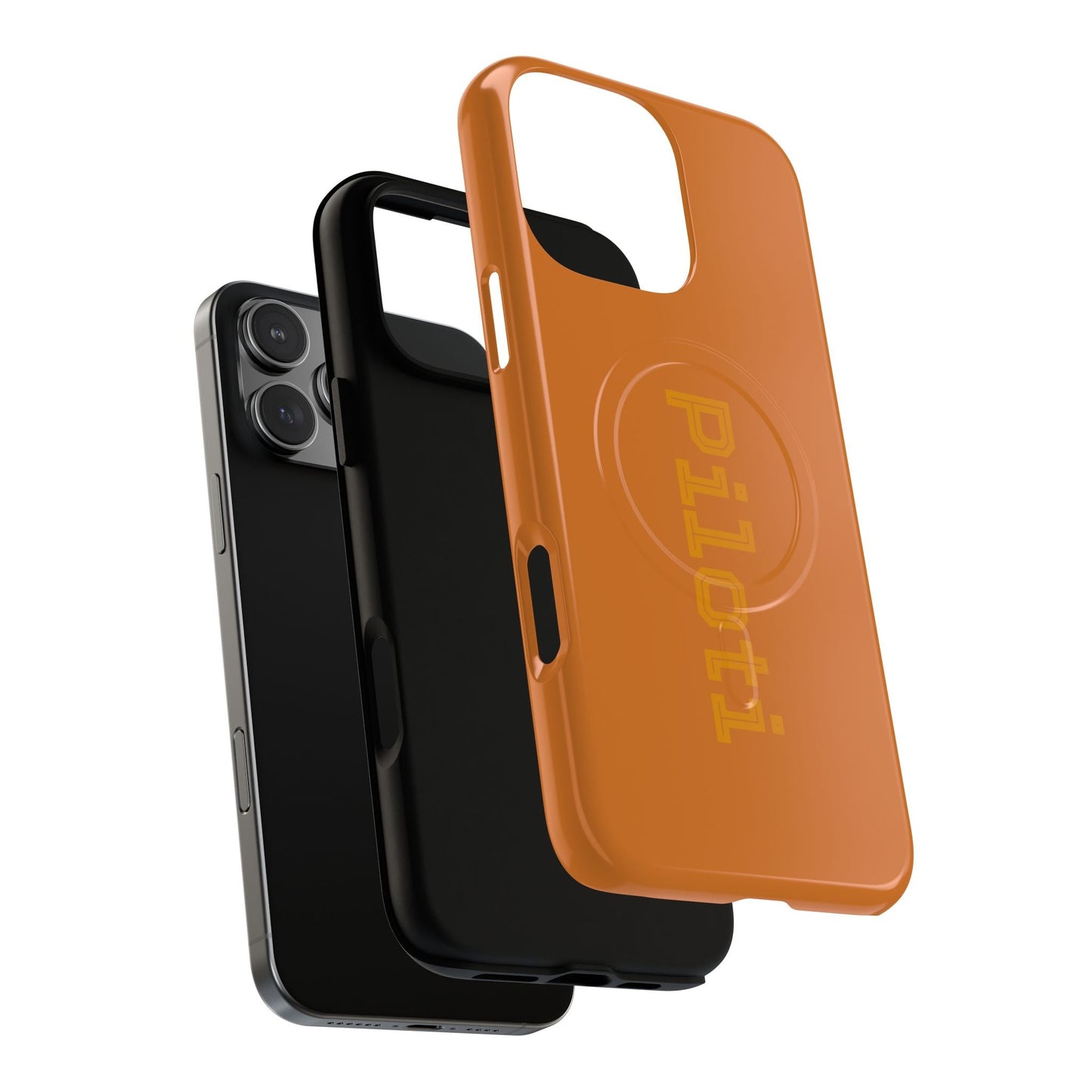 Tough Magnetic iPhone Cases Piloti in orange Printify