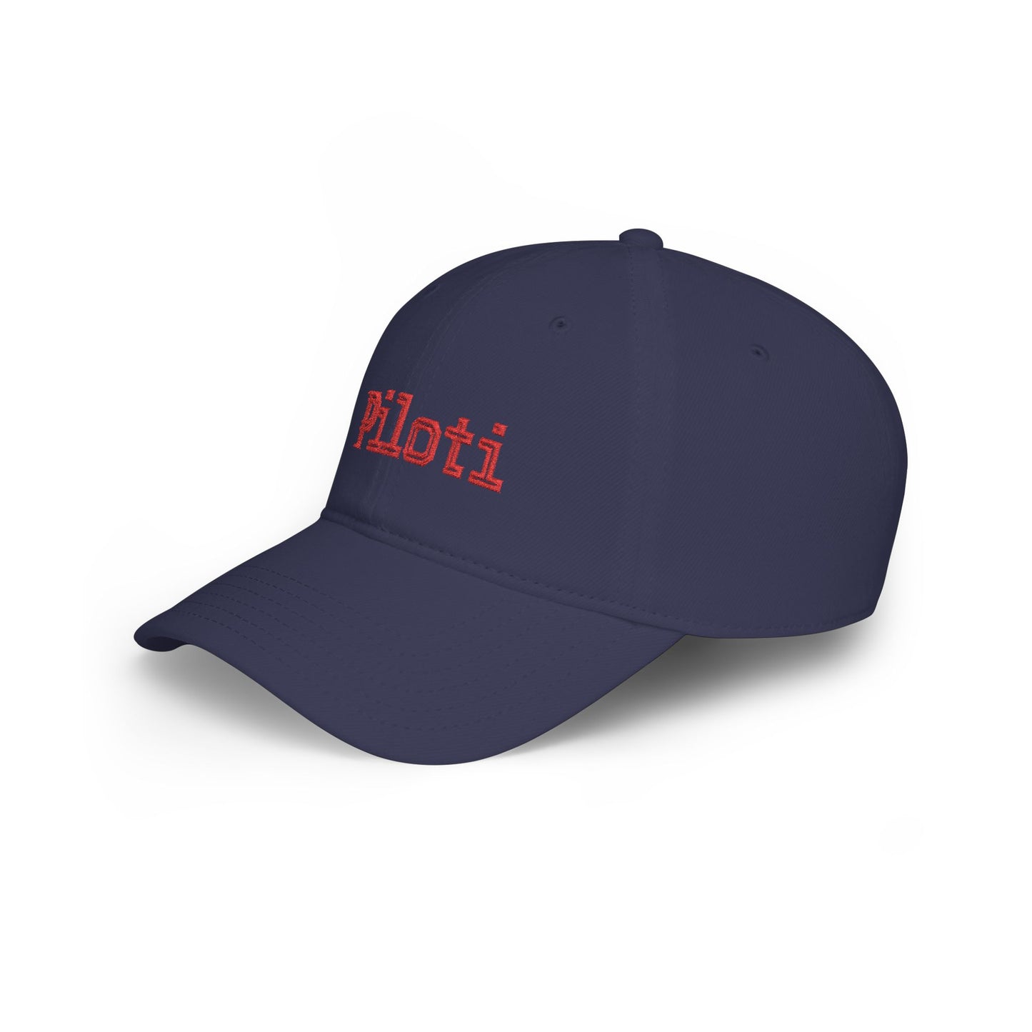 Piloti Baseball Cap Embroidered with Red Printify
