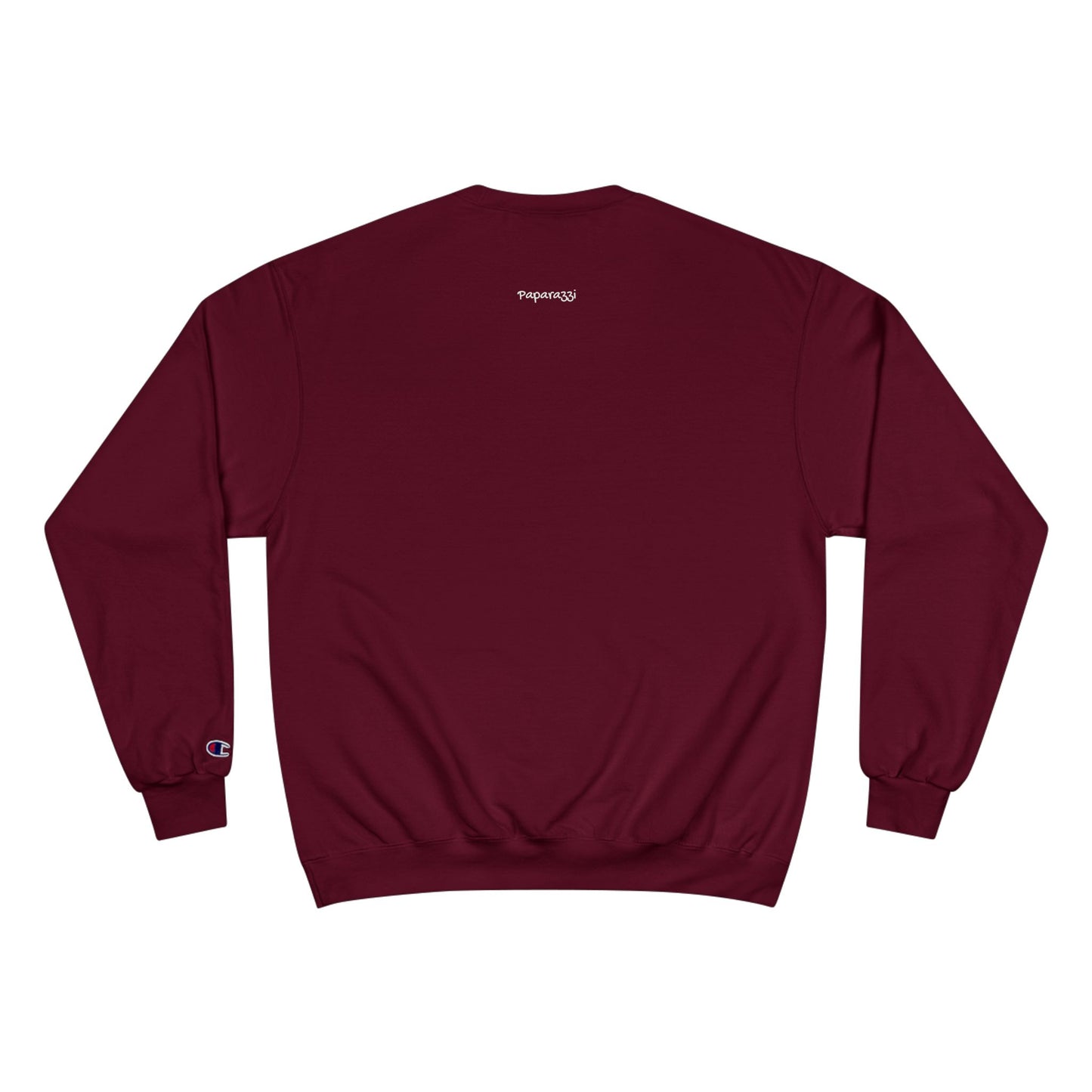 Navy Maroon Paparazzi Champion Sweatshirt Printify