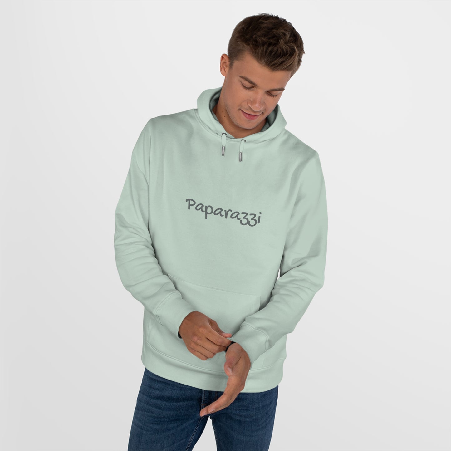 Aqua Green Paparazzi Dark Grey Hoodie Printify