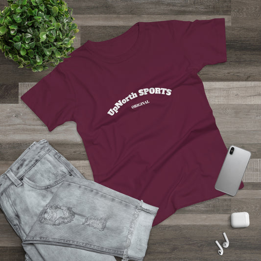 Burgundy White Women T-Shirt front - UpNorth SPORTS