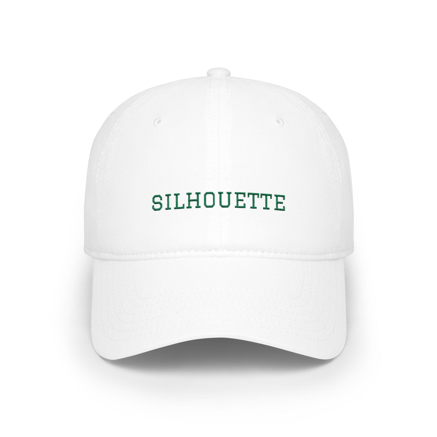White Paparazzi Silhouette Dark Green Baseball Cap front - Paparazzi Original