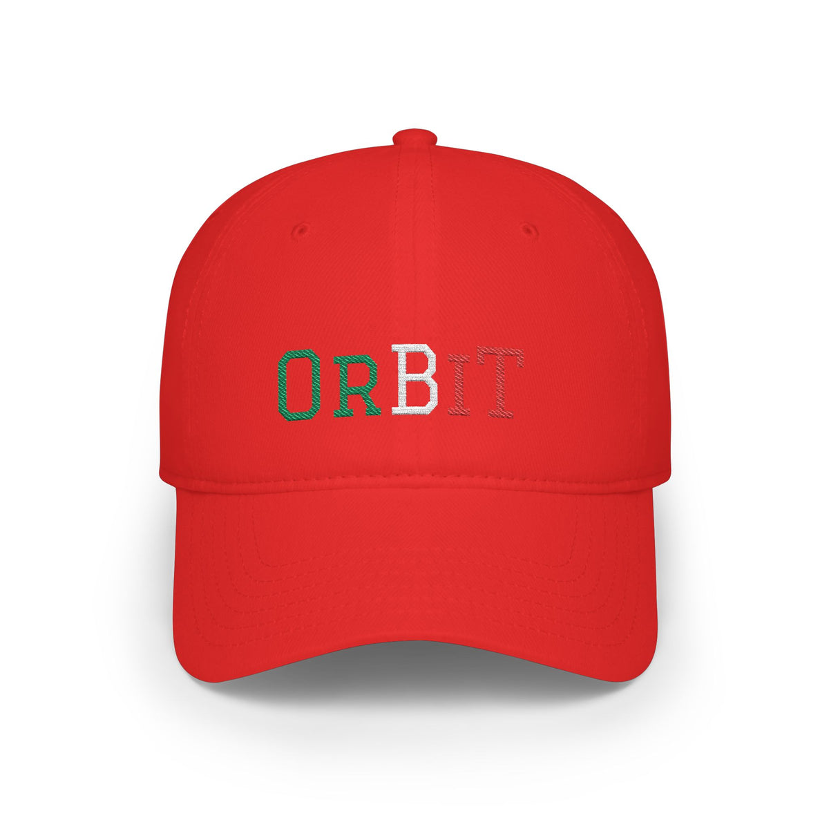 Red Orbit Baseball Cap with tricolore embroidery front - UpNorth SPORTS