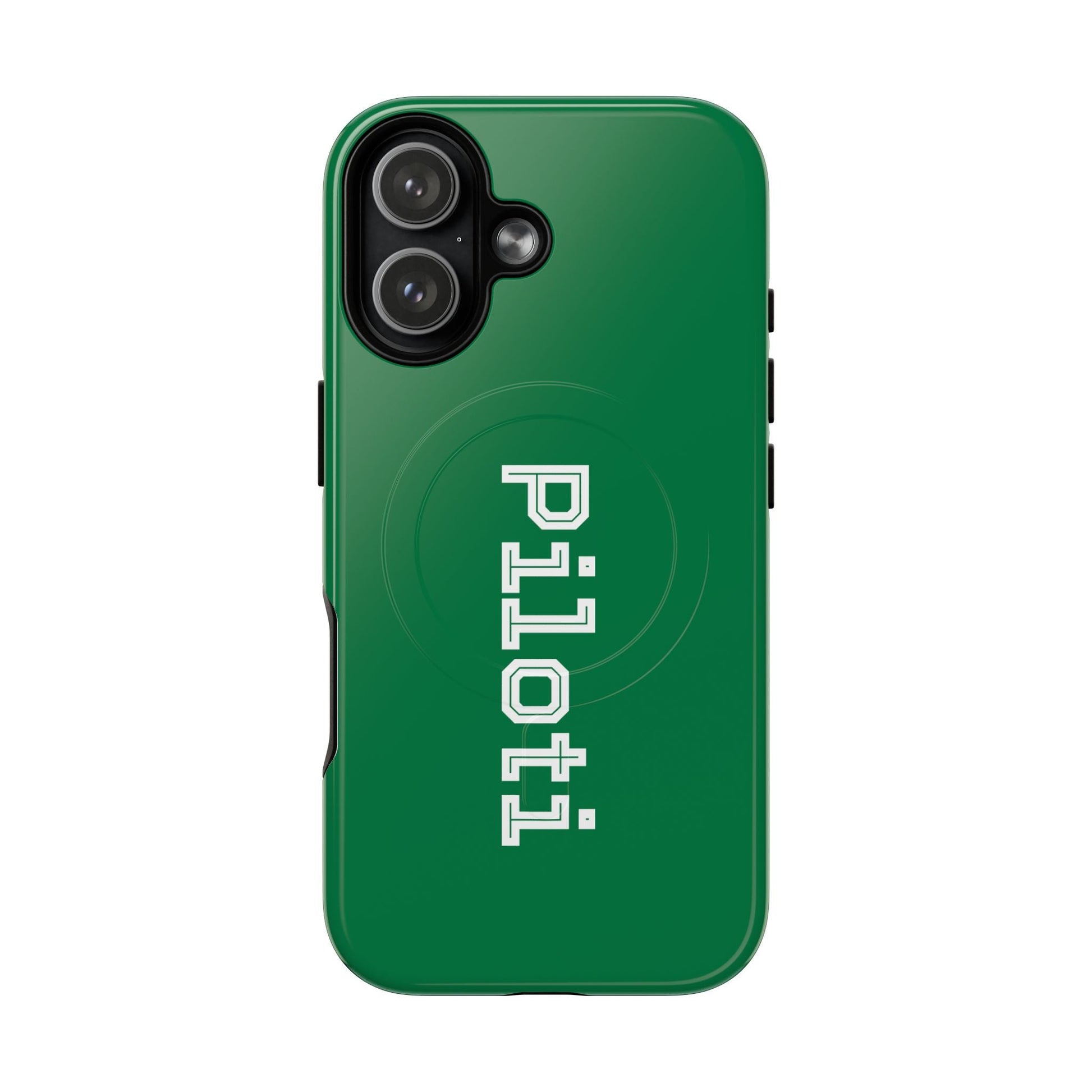 Tough Magnetic iPhone Cases Piloti in dark green Printify