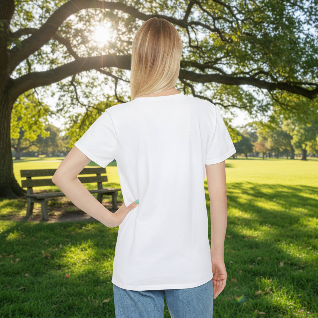 White Nature Colors Unisex Iconic T-Shirt white backside