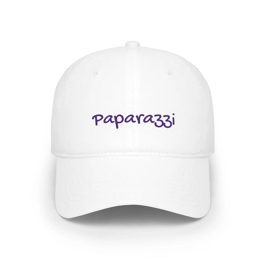 Baseball Cap Paparazzi white and dark purple Printify