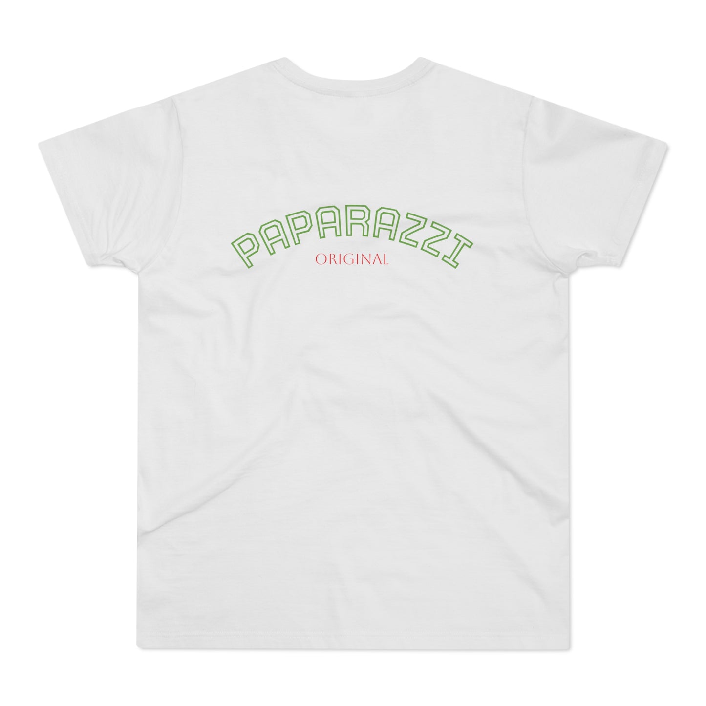 Paparazzi Men T-shirt white with light green and red