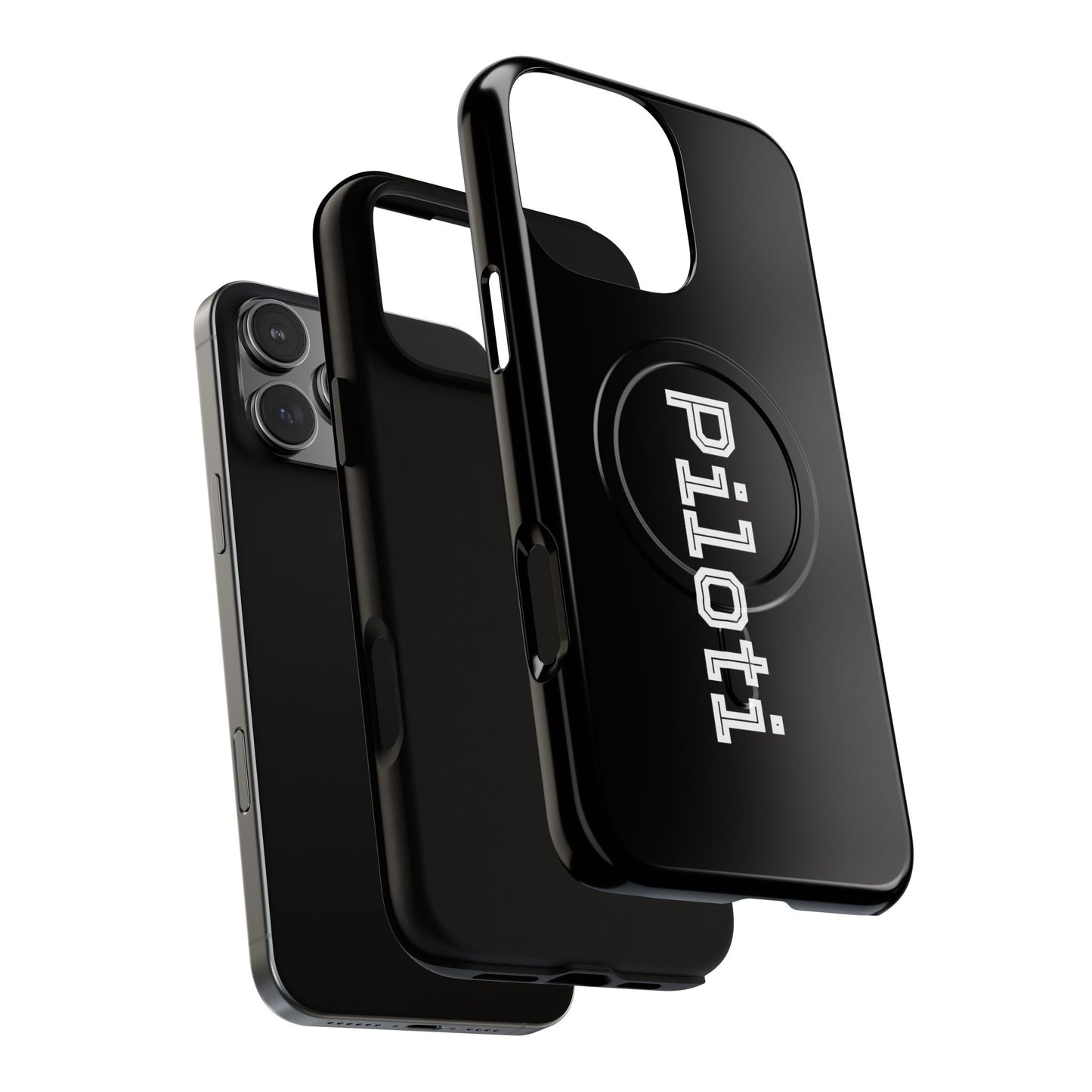 Tough Magnetic iPhone Cases Piloti in black Printify