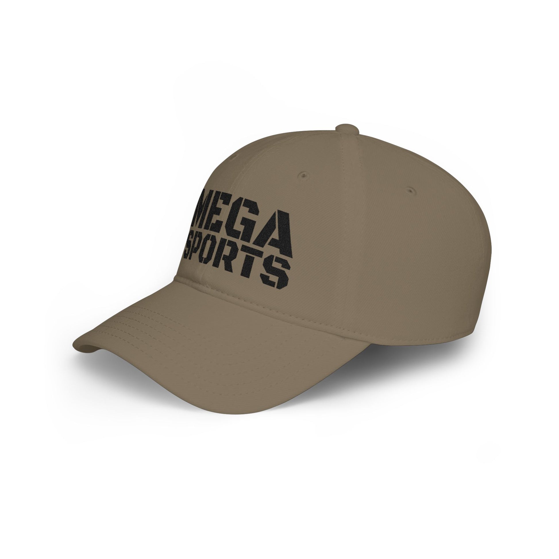 Khaki MEGA Sports Black Baseball Cap - UpNorth SPORTS