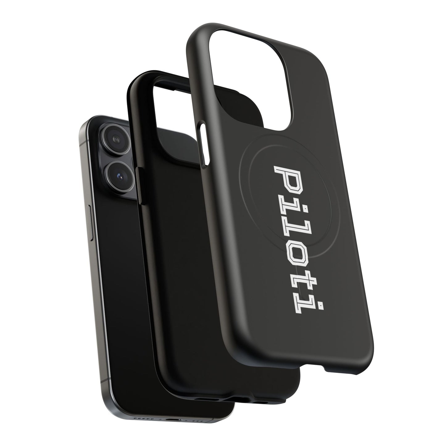 Tough Magnetic iPhone Cases Piloti in black Printify