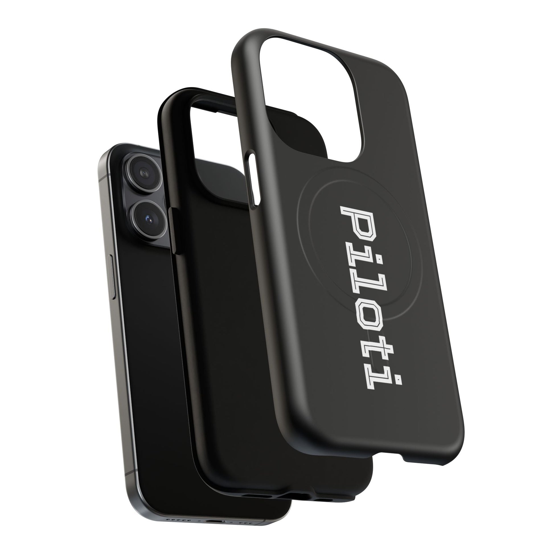 Tough Magnetic iPhone Cases Piloti in black Printify