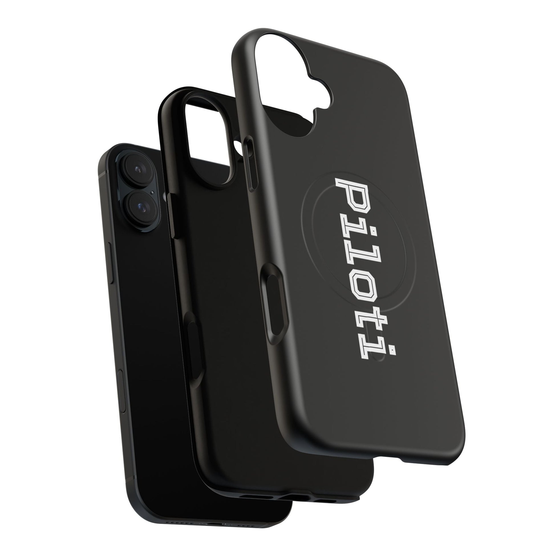 Tough Magnetic iPhone Cases Piloti in black Printify